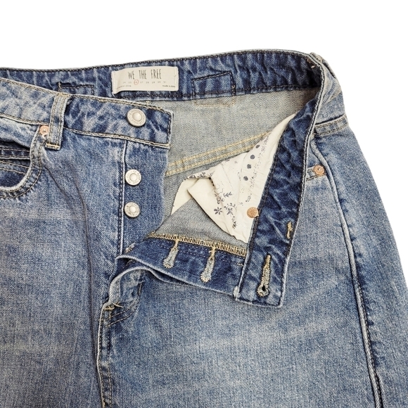Free People Denim Mini Skirt Size 26 - Picture 4 of 5